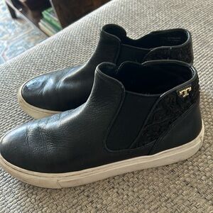 Tory Burch leather flattop sneakers